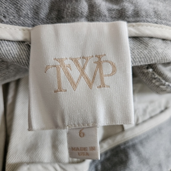 TWP Joanna Two-toned Linen-blend Pants In Natural Heather Grey - Picture 8 of 9